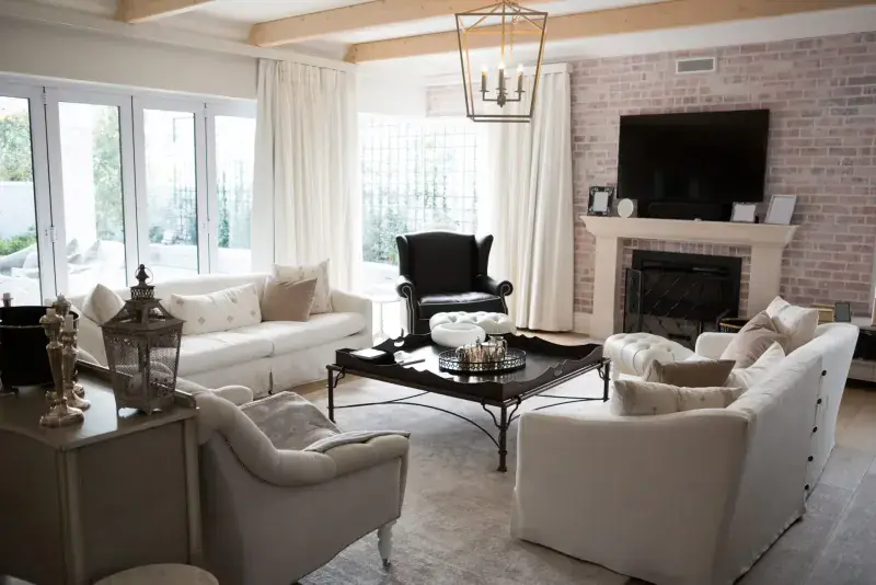 Elegant custom drapery in San Diego home