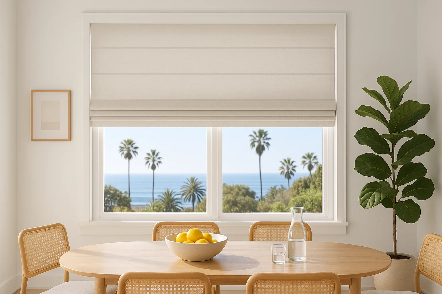 Flat Roman Shades in San Diego